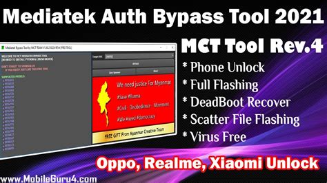 MTK Auth Bypass Tool New Update 2021 Oppo Realme Xiaomi Vivo New