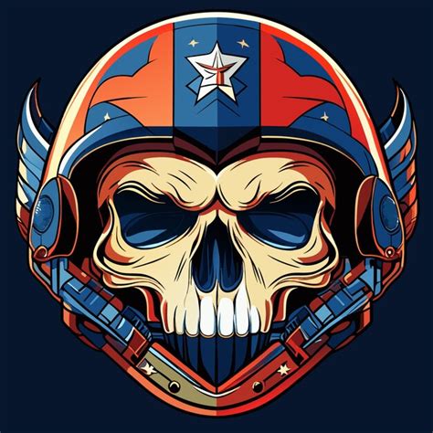 Premium Vector Isolated American Flag Skull Art