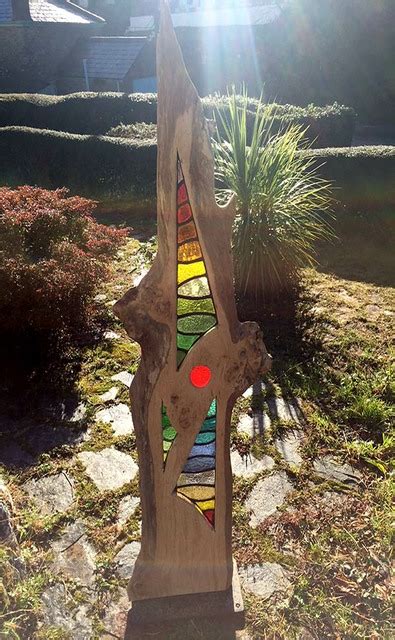 Gallery Stained Lead Glass Wood Garden Sculptures