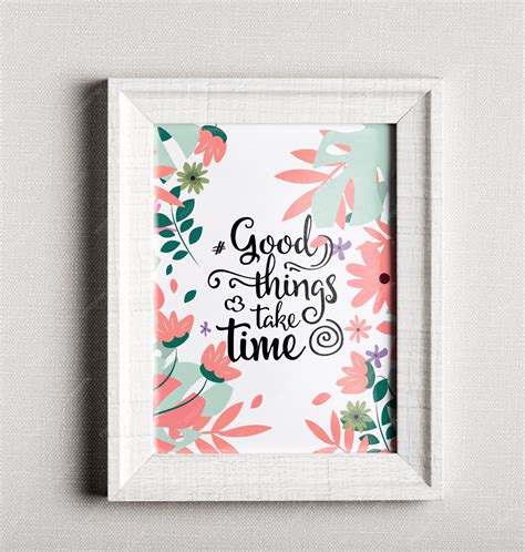 Premium Psd Frame With Colorful Motivational Quote