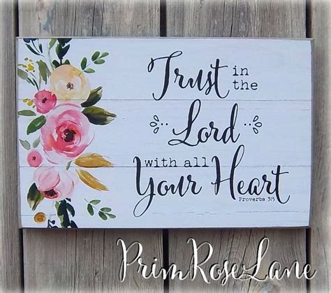 Trust in the Lord With All Your Heart Wood Sign Bible Verse | Etsy