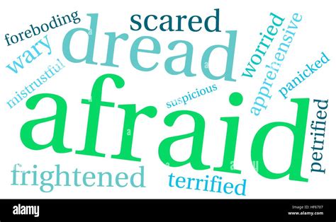 Afraid Word Cloud On A White Background Stock Vector Image And Art Alamy