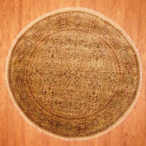 Indo Hand Knotted Fine Mahal 8 X 8 Herat Oriental Rugs