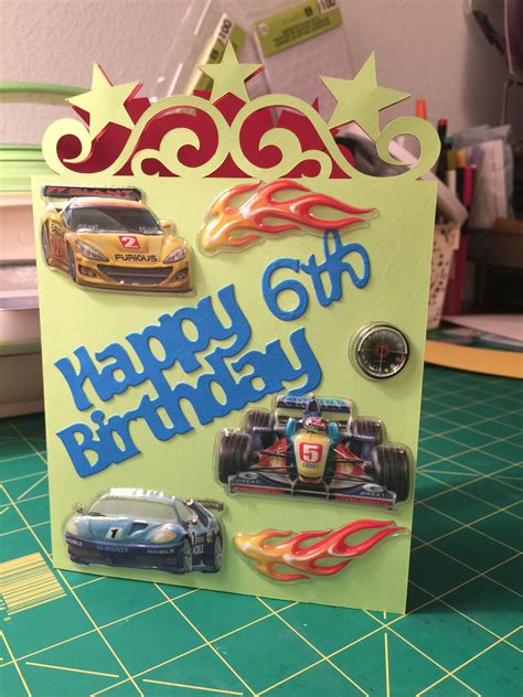 Race Cars Birthday Card For Boys Race Car Birthday Birthday Cards For