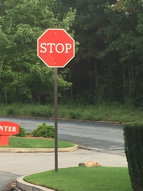 This Stop Sign With A Different Font Rmildlyinteresting