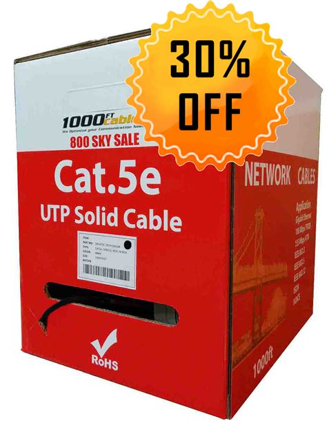 1000ft Cat5e Plenum Cmp 350 Mhz Utp Ethernet Network Cable Rated Has A