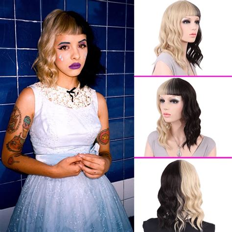 Find More Synthetic Wigs Information About Half Blonde Half Black Short