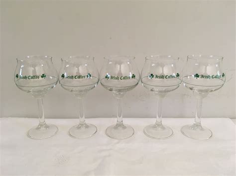 Set Of 5 Vintage Irish Coffee Glasses From The 70s Lovely Mid Etsy Nederland Vintage Irish