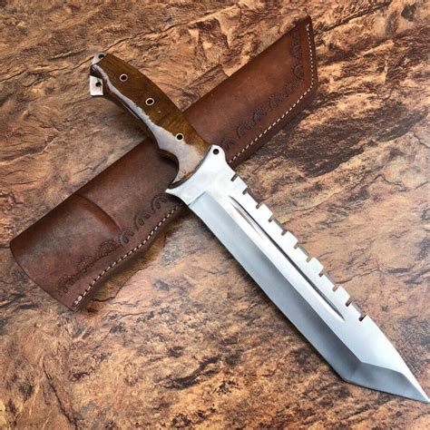 13 Custom Handmade D2 Steel Hunting Survival Tactical Bowie Knife With