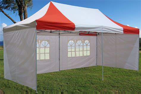 Rest easily at campgrounds and festivals with the best tents, perfect for every type of outdoor enthusiast. 10 x 20 Red and White Pop Up Tent Canopy Gazebo