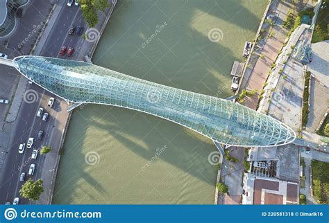 Freedom Bridge Across The Vardar River In Skopje Republic Of North