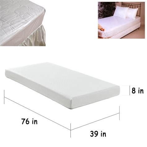 Twin Size Bed Mattress Cover Plastic White Waterproof Fitted Protector