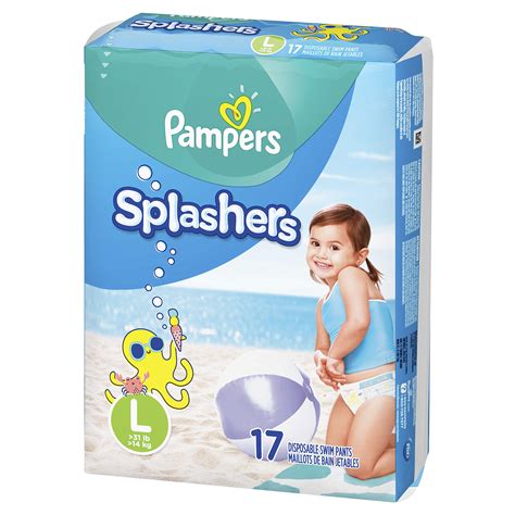 Pampers Splashers Swim Diapers Disposable Swim Pants Large 31 Lb