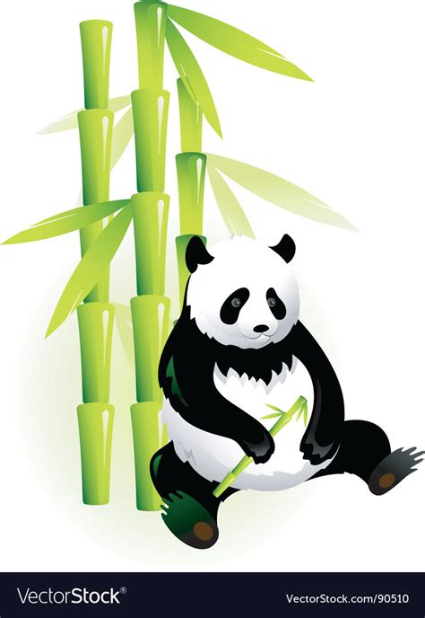 Bamboo Panda Royalty Free Vector Image Vectorstock