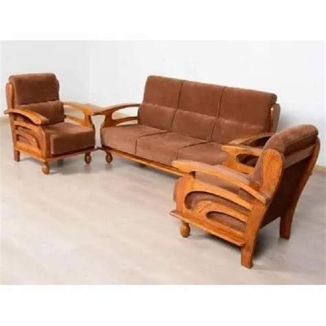 Brown Modern Living Room Wooden Sofa Set For Home Rs 18000 Unit Id