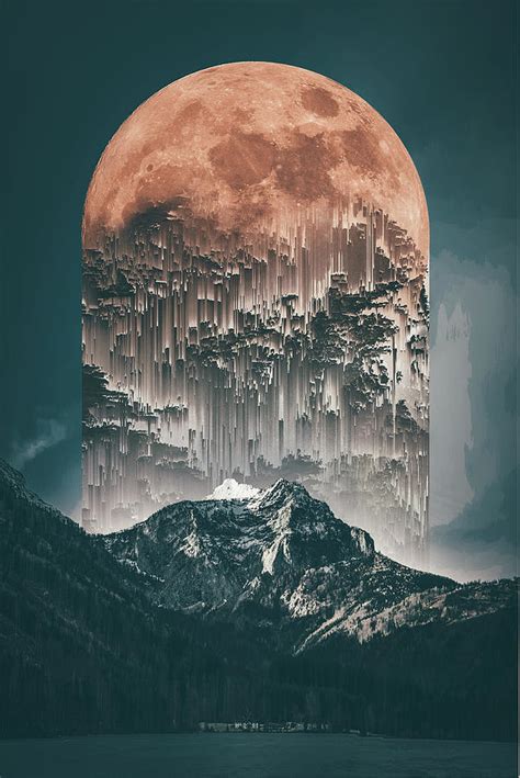 Melting Moon Digital Art By Kyle Kerr