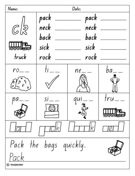 Phonics Worksheets With Ck Phonics Ck With Worksheets Phonics Worksheets