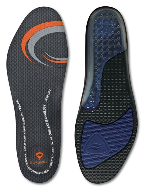 Sof Sole Insoles Mens Airr Performance Full Length Gel Shoe Insert