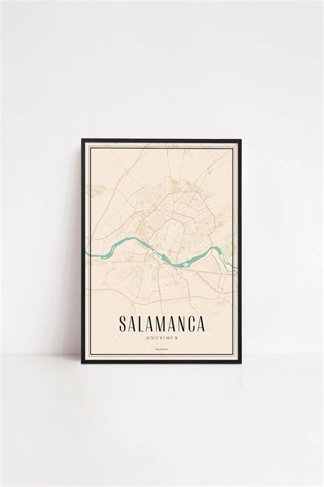 Salamanca Poster Wall Art Print Map City Map Print City Map Art World