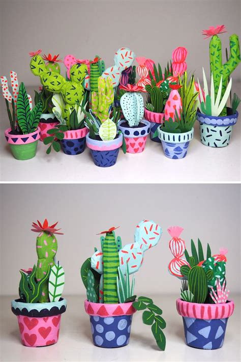 Paper Mache Cacti By Kim Sielbeck Papermache Paperplants Paper Mache