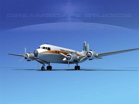 Douglas Dc 7b Faa 3d Model Cgtrader