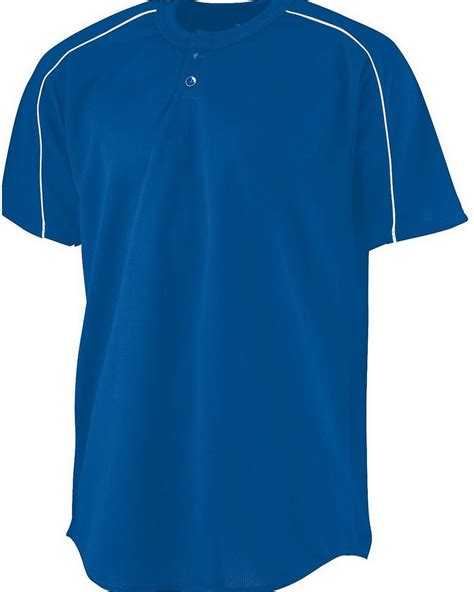 Augusta Sportswear 586 Youth Wicking Two Button Baseball Jersey