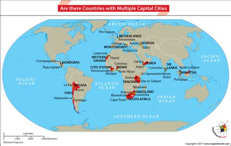 World Political Map With Countries Capitals United States Map