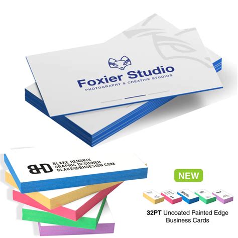 Painted Edge Business Cards Fv Print