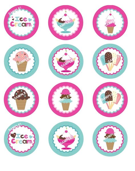 Pillsbury released snackable cookie dough bites, and yes, they're safe to eat raw. ICE CREAM PARTY Edible Cupcake Topper Image Frosting Sheet ...