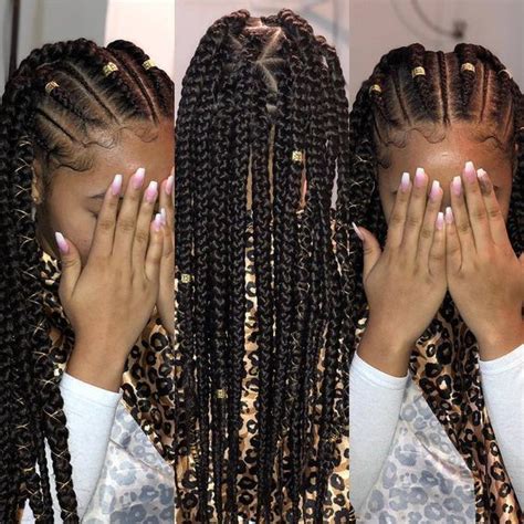 Box braids done using the knotless method won't leave you with a tender scalp or sensitive edges. 12 Easy Winter Protective Natural Hairstyles For Kids ...