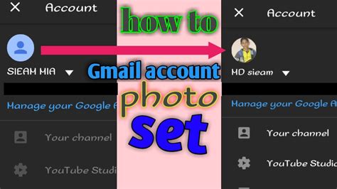 How To Gmail Profile Picture Set In Mobile By Sr Fast Tech Youtube