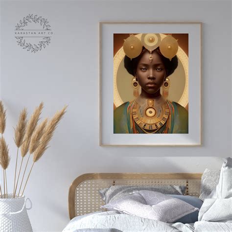 African Goddess Black Queen Black Goddess African Queen Art Etsy