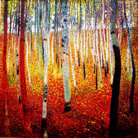 Forest Of Beech Trees Painting By Celestial Images Fine Art America