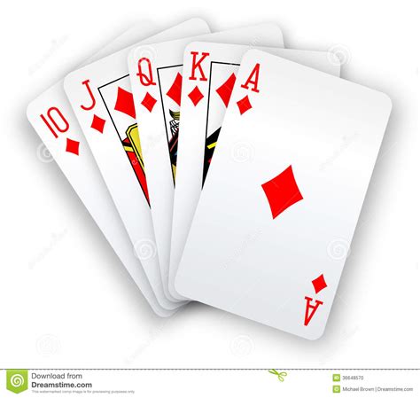 In poker, players form sets of five playing cards, called hands, according to the rules of the game. Poker Cards Straight Flush Diamonds Hand Stock Photo - Image: 36648570