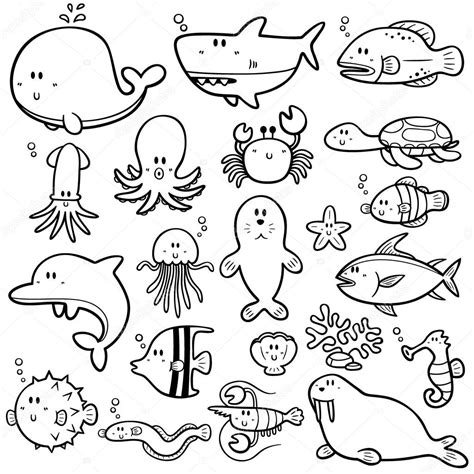 Dibujos Para Colorear Animales Del Mar Dibujos Para Colorear Y Pintar