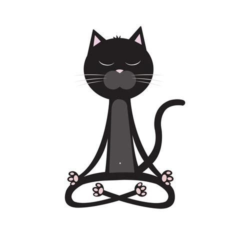 Om The Meditating Cat Illustrated Greetings Card Wake Up Screaming