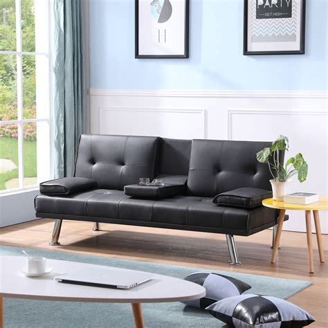 Enjoy free shipping on most stuff, even big stuff. Sofa Sleeper, Faux Leather Futon Sofa Bed, SEGMART Modern ...