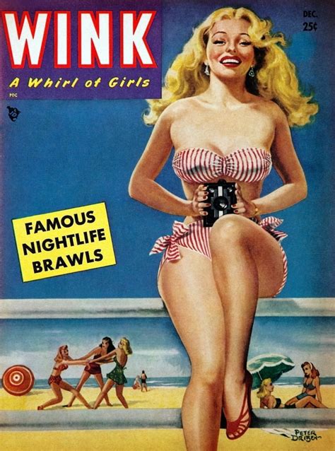 One Of The Best Girlie Magazines Of The Early S The Cover Artwork Of This December