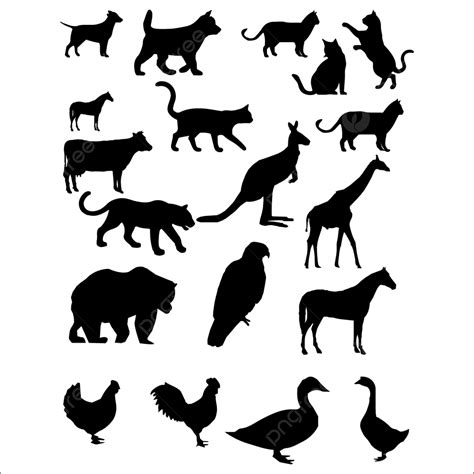 Anime Silhouette Png Transparent Animals Silhouette Vector And Png