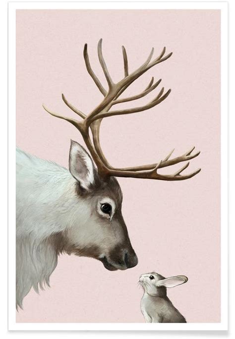 Reindeer And Rabbit Poster Juniqe