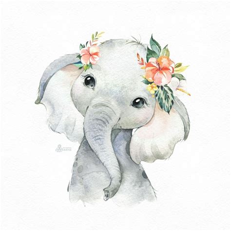 Pin By Lorena Cortes On Tatuajes Baby Animal Drawings Elephant