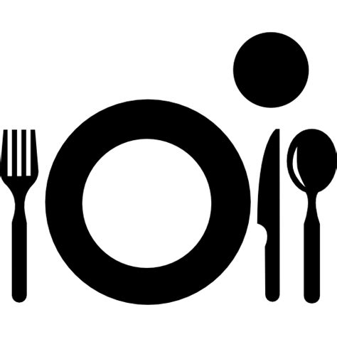 Découvrez notre vaste gamme d'assiettes et de services d'assiette. Teller mit besteck und glas aus der draufsicht | Kostenlose Icon