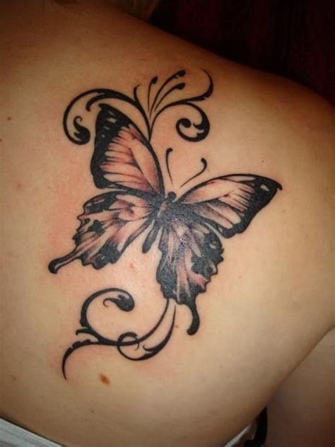 butterfly tattoo on shoulder for girls