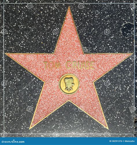 Étoile De Tom Cruises Sur La Promenade De Hollywood De La Renommée