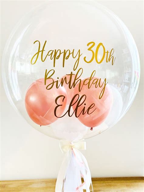 Personalised Birthday Balloon Helium Inflated Balloon Bespoke Balloon