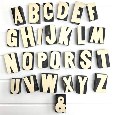 Wooden Alphabet Letter Block By Pink Pineapple Home And Ts