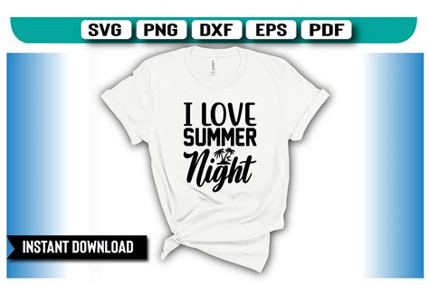 I Love Summer Night Graphic By Sultan Design Store · Creative Fabrica