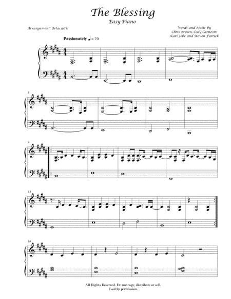 The Blessing Kari Jobe Sheet Music Easy Piano Free Music Sheet