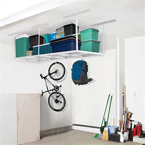 Fleximounts 4x8 Overhead Garage Storage Rack Whooks Adjustable Ceiling