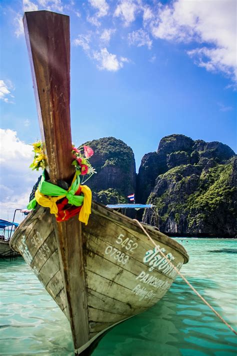 Hd Wallpaper Thailand Ko Phi Phi Maya Bay Water Color Blue Boat Isalnd Wallpaper Flare